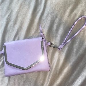 Lilac colored clutch